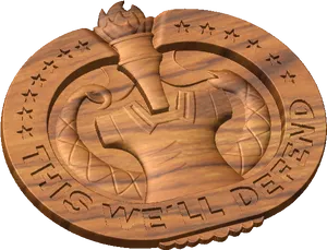 Bronze Military Seal Emblem PNG image