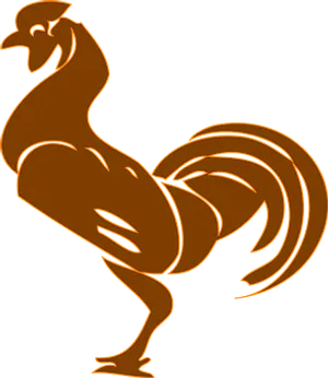 Bronze Rooster Silhouette