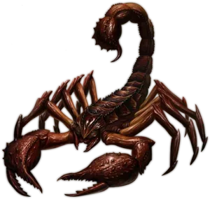 Bronze Scorpion Artwork PNG image