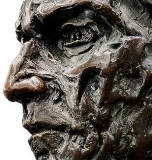Bronze Sculpture Closeup Portrait