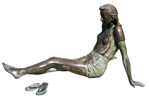 Bronze Sculptureof Reclining Woman