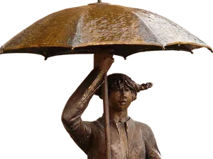 Bronze Umbrella Statue