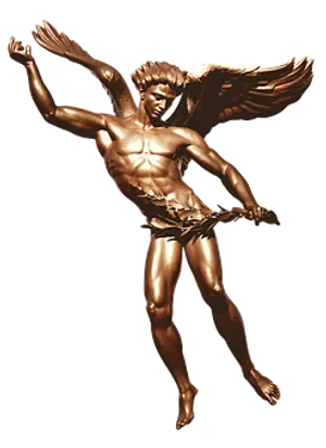 Bronze Winged Archer Sculpture