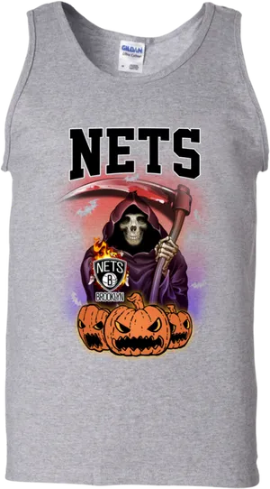 Brooklyn Nets Halloween Graphic Tank Top PNG image