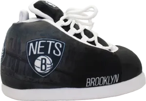 Brooklyn Nets Themed Sneaker PNG image