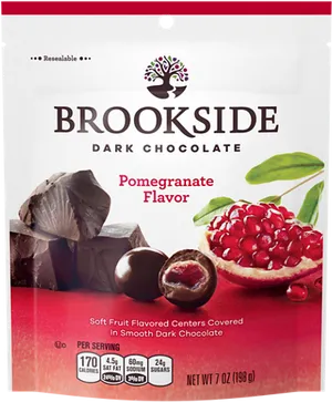 Brookside Dark Chocolate Pomegranate Flavor Package PNG image