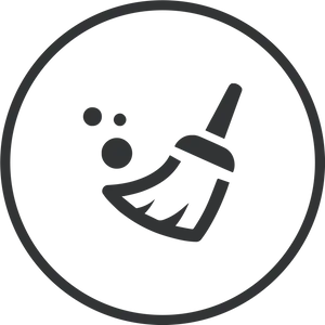 Broom Sweeping Icon PNG image