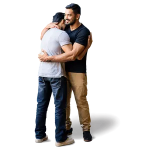 Brother Hugging PNG Qis