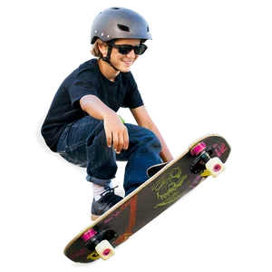 Brother Skateboarding PNG 06252024