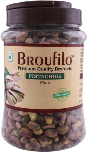 Broufilo Premium Quality Pistachios Jar PNG image