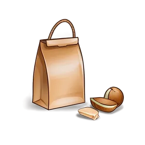 Brown Bag Cartoon PNG 06282024