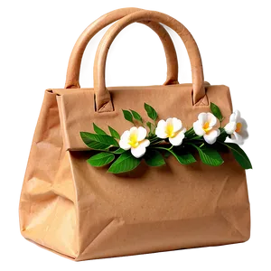 Brown Bag With Flowers PNG Wnk53 PNG