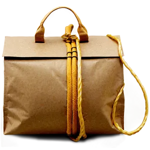 Brown Bag With String PNG 06282024