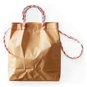 Brown Bag With String PNG 06282024