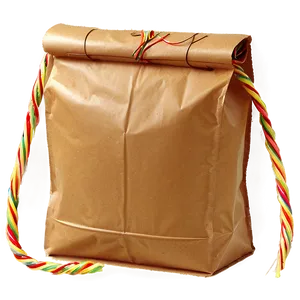 Brown Bag With String PNG Suv51 PNG