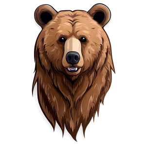 Brown Bear Face Design Png 06292024 PNG image