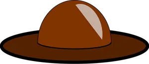 Brown Bowler Hat Vector PNG image