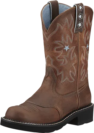 Brown Cowboy Boot Product Image PNG image