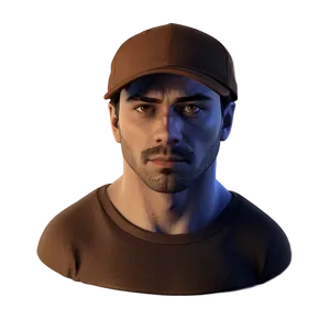 Brown Dad Cap Model PNG 06272024 PNG