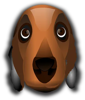 Brown Dog Face Illustration