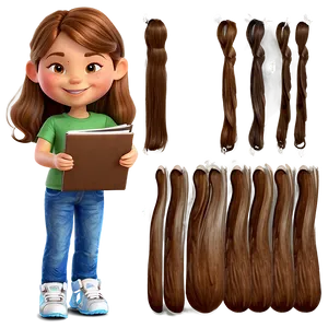 Brown Hair Cartoon Character Png 28 PNG image