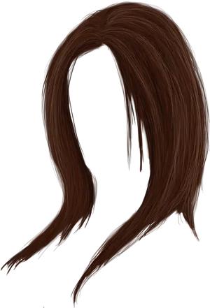 Brown Hair Swish Illustration PNG image