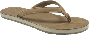 Brown Leather Flip Flop Sandal PNG