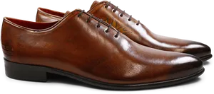 Brown Leather Oxford Shoes PNG image