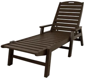 Brown Outdoor Chaise Lounge PNG image