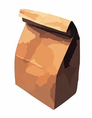 Brown Paper Lunch Bag Illustration PNG image