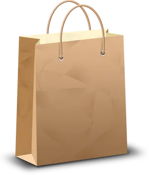 Brown Paper Shopping Bag PNG