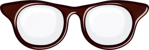 Brown Retro Eyeglasses Illustration PNG image