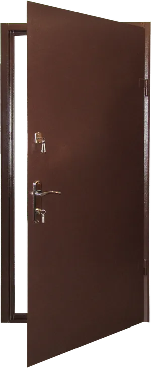 Brown Security Doorwith Keys PNG image