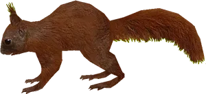 Brown Squirrel Running Profile PNG image