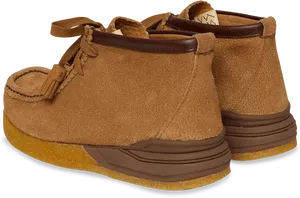 Brown Suede Hiking Boots PNG image