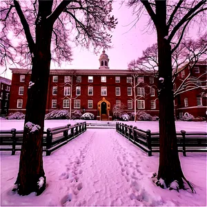 Brown University Campus Snowfall PNG Bdj