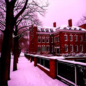 Brown University Campus Snowfall PNG Xdq92