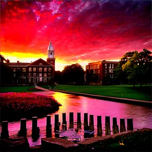 Brown University Campus Sunset PNG 06252024