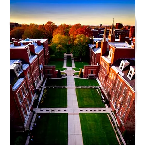 Brown University Quad Aerial View PNG 68