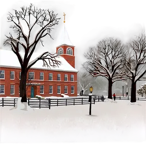 Brown University Winter Scene Png Fuv56 PNG image