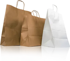 Brownand White Paper Tote Bags PNG image