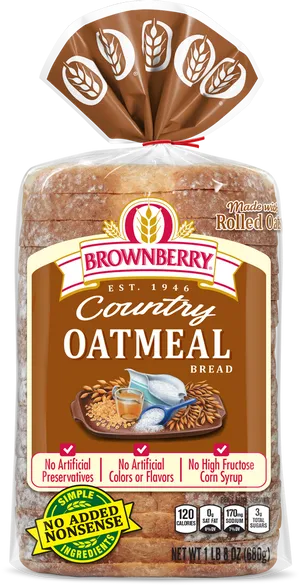 Brownberry Country Oatmeal Bread Product PNG image