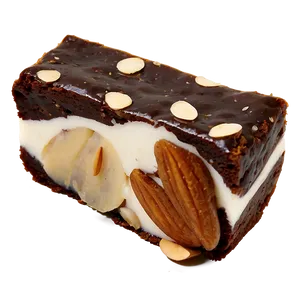 Brownie With Almonds PNG 06122024 PNG