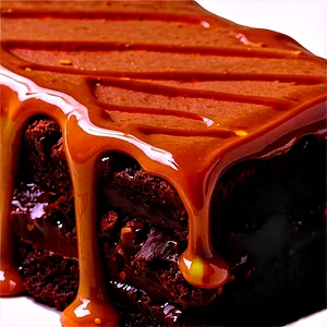 Brownie With Caramel Drizzle Png 06122024 PNG image