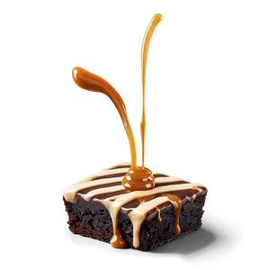 Brownie With Caramel Drizzle Png 67 PNG image