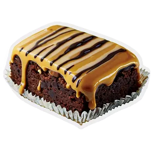 Brownie With Caramel Drizzle Png Xqg61 PNG image