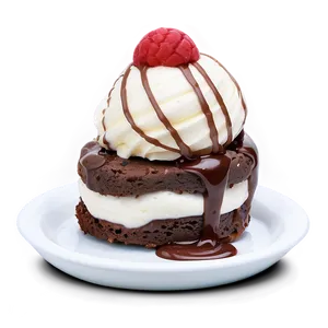 Brownie With Ice Cream Png Nsl PNG image