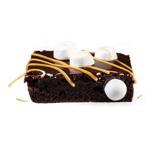Brownie With Marshmallow Topping PNG 06122024