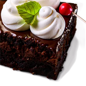 Brownie With Marshmallow Topping PNG 10