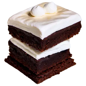 Brownie With Marshmallow Topping PNG Cxr